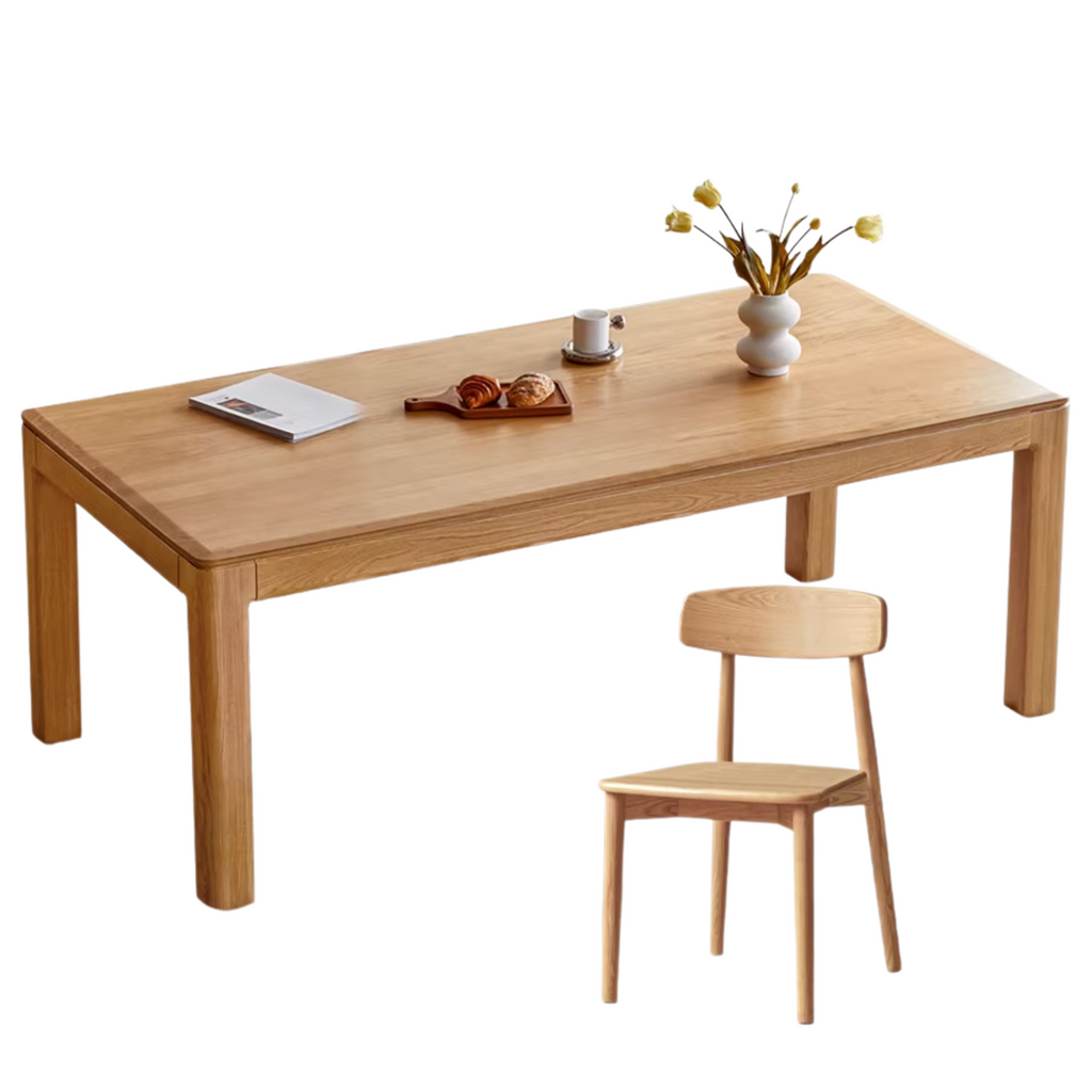 Ash, Oak Solid Wood Long Dining Table