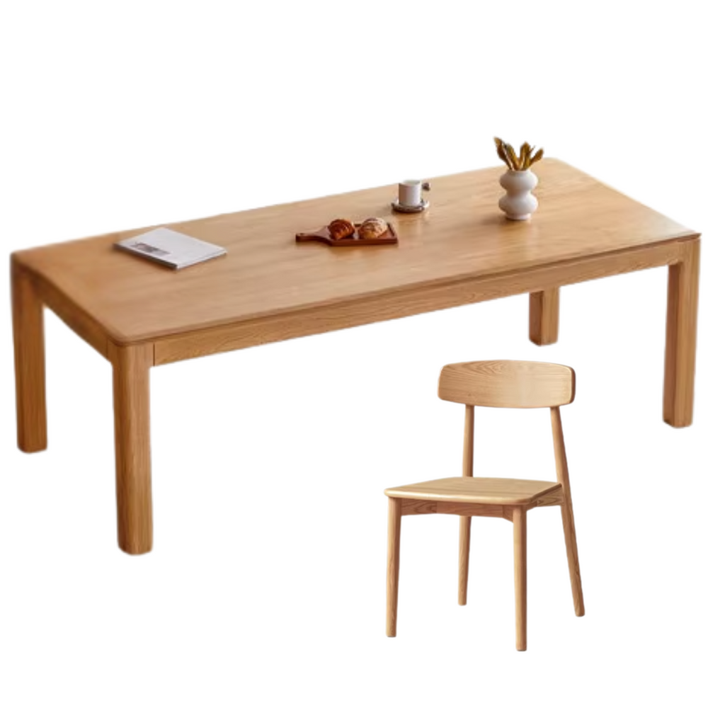 Ash, Oak Solid Wood Long Dining Table