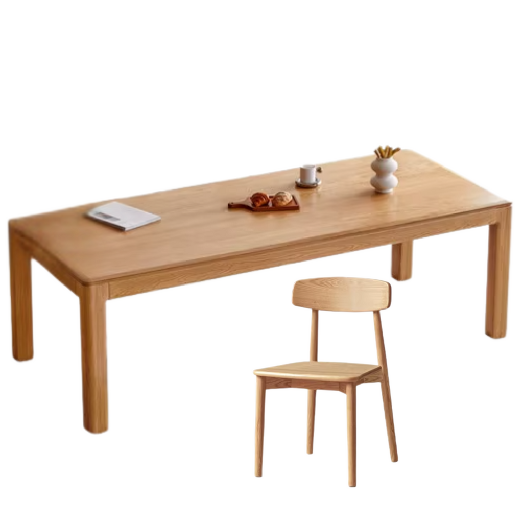 Ash, Oak Solid Wood Long Dining Table