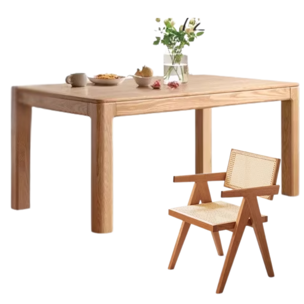 Ash, Oak Solid Wood Long Dining Table