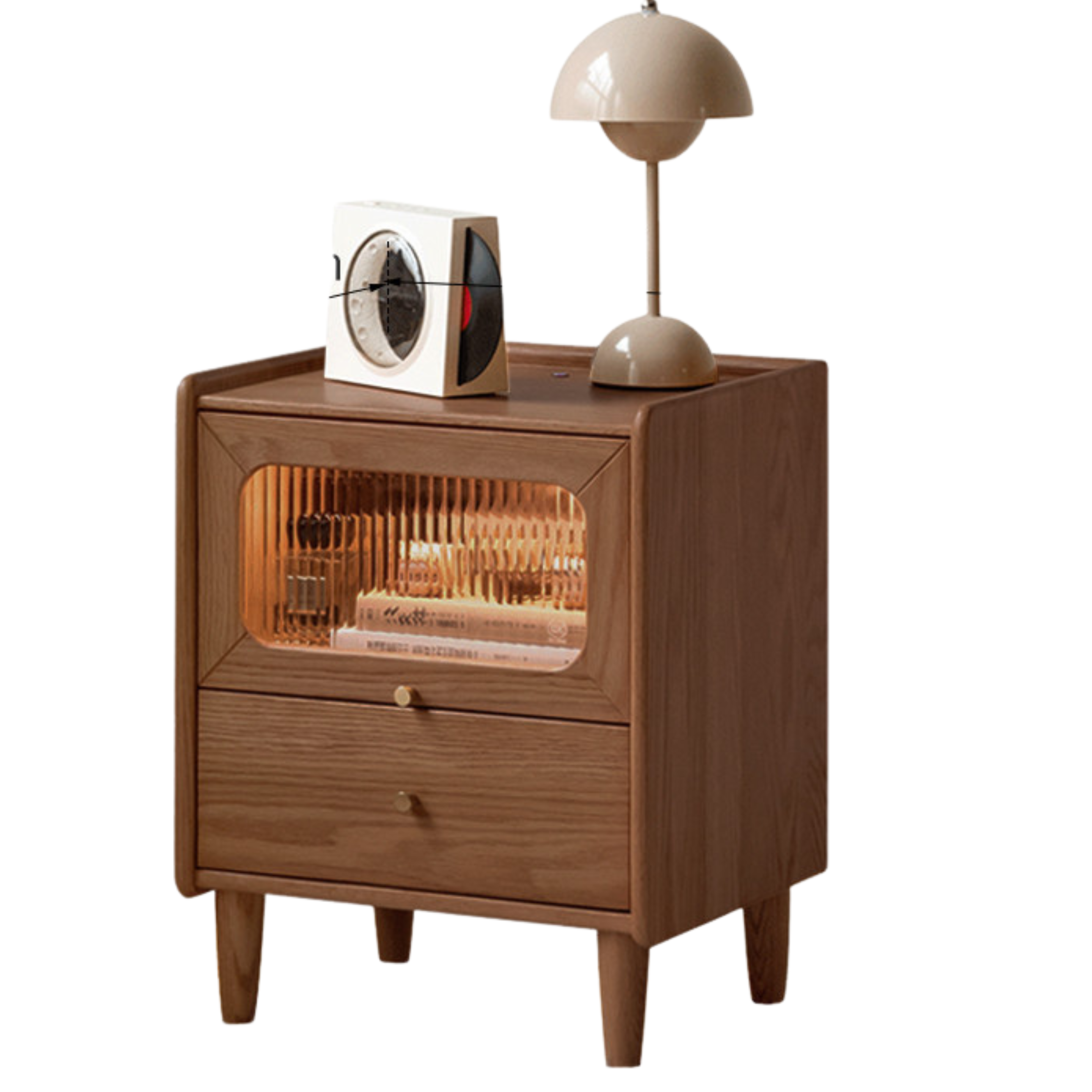 Oak Solid Wood Modern Style Nightstand