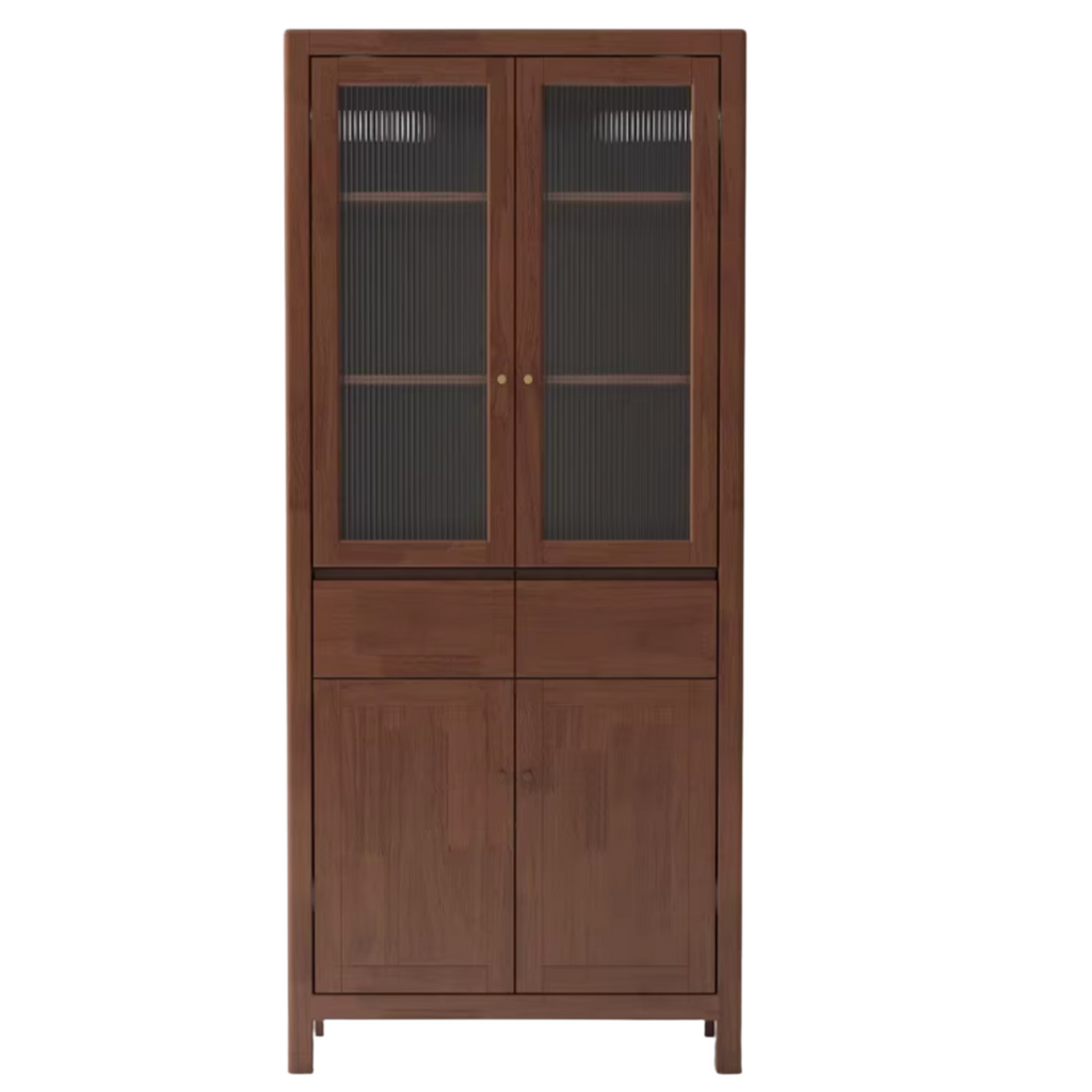 Solid Rubberwood, Oak Solid Wood Modern Bookcase