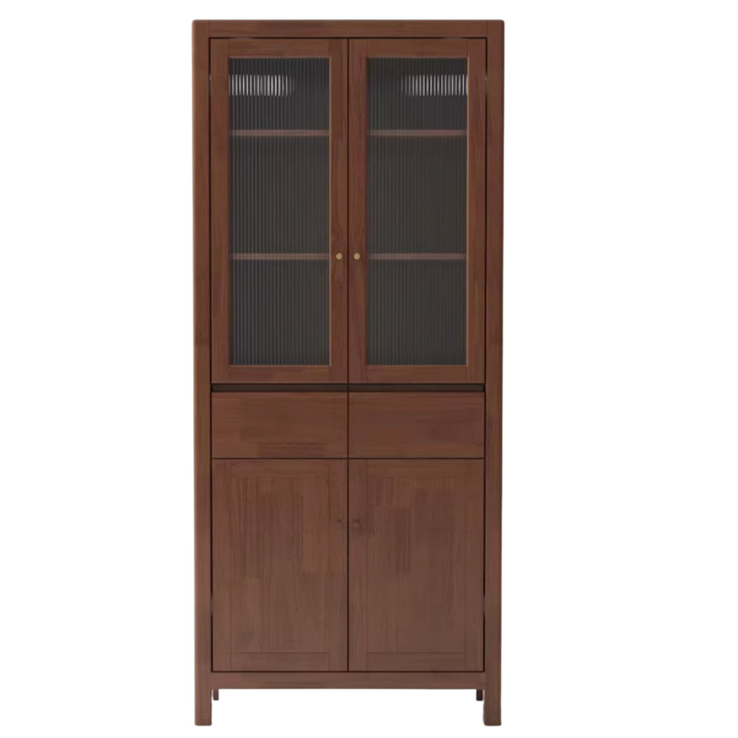 Solid Rubberwood, Oak Solid Wood Modern Bookcase