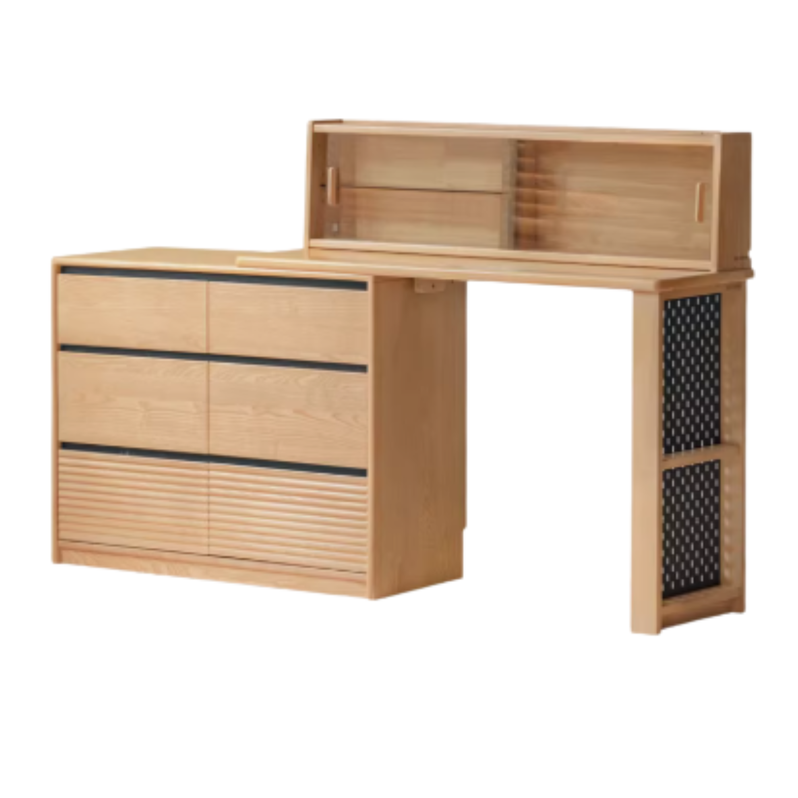 Ash Solid Wood Modern Multi-function Dressing Table