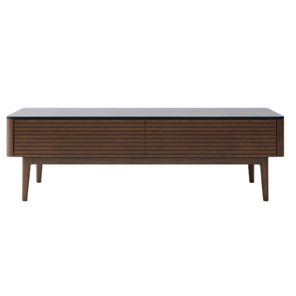 Sandalwood, Black Walnut Solid Wood Rock Plate Tea Table