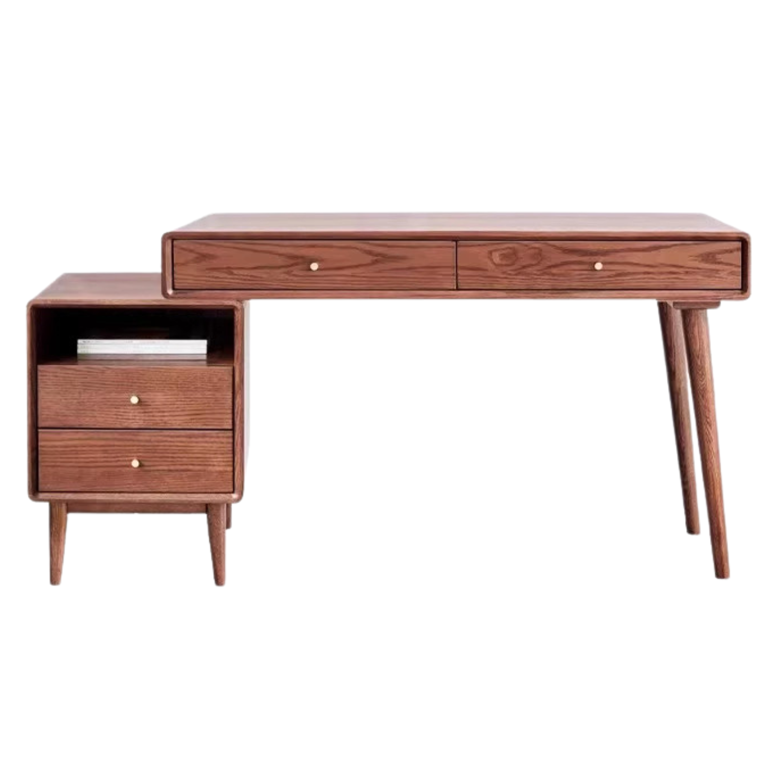 Oak Solid Wood Office Desk Combination
