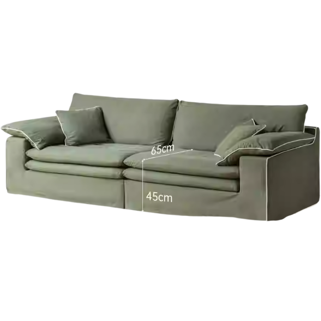 Cotton and Linen Sofa Wabi Sabi Style