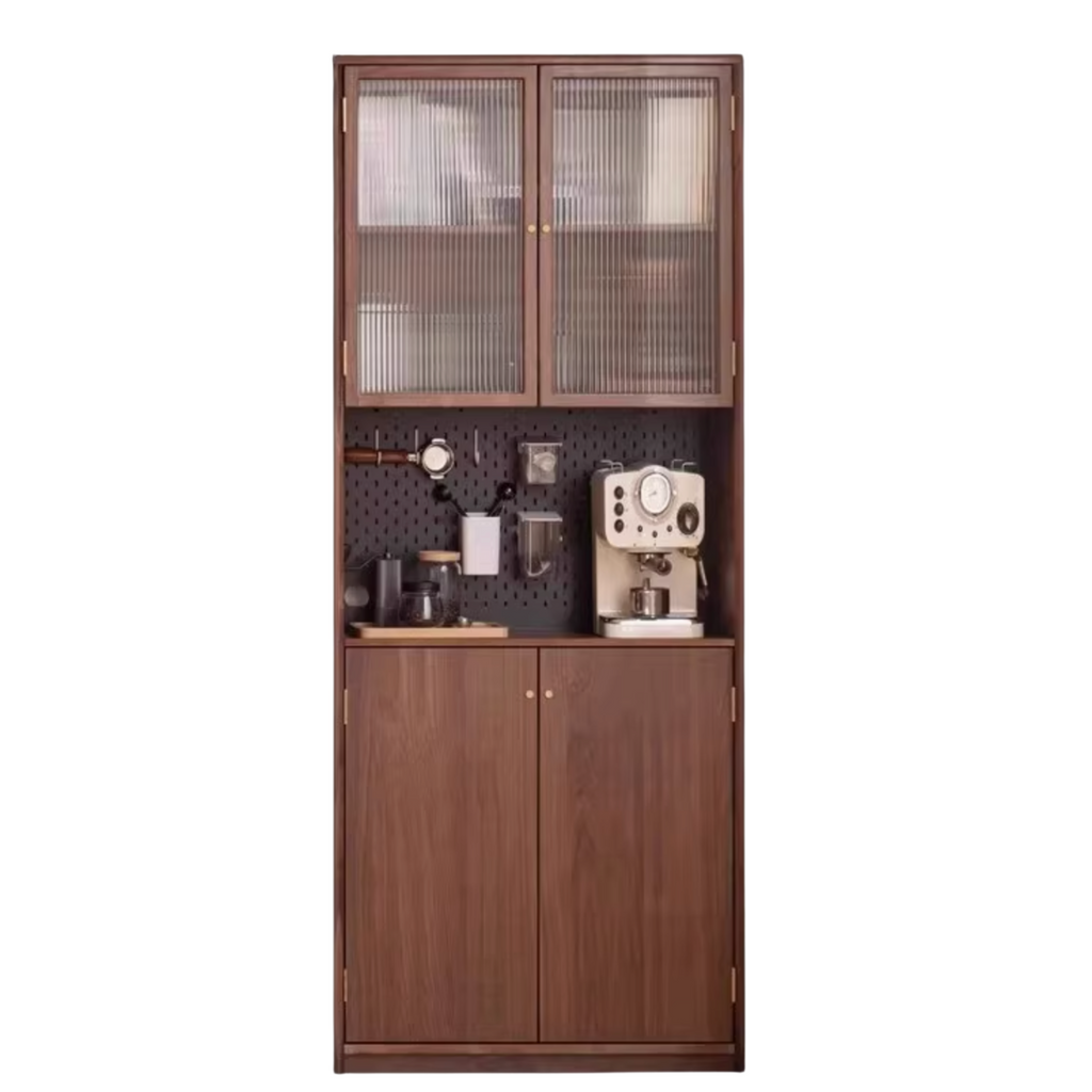 Black Walnut, Golden Sandalwood Solid Wood Bookshelf