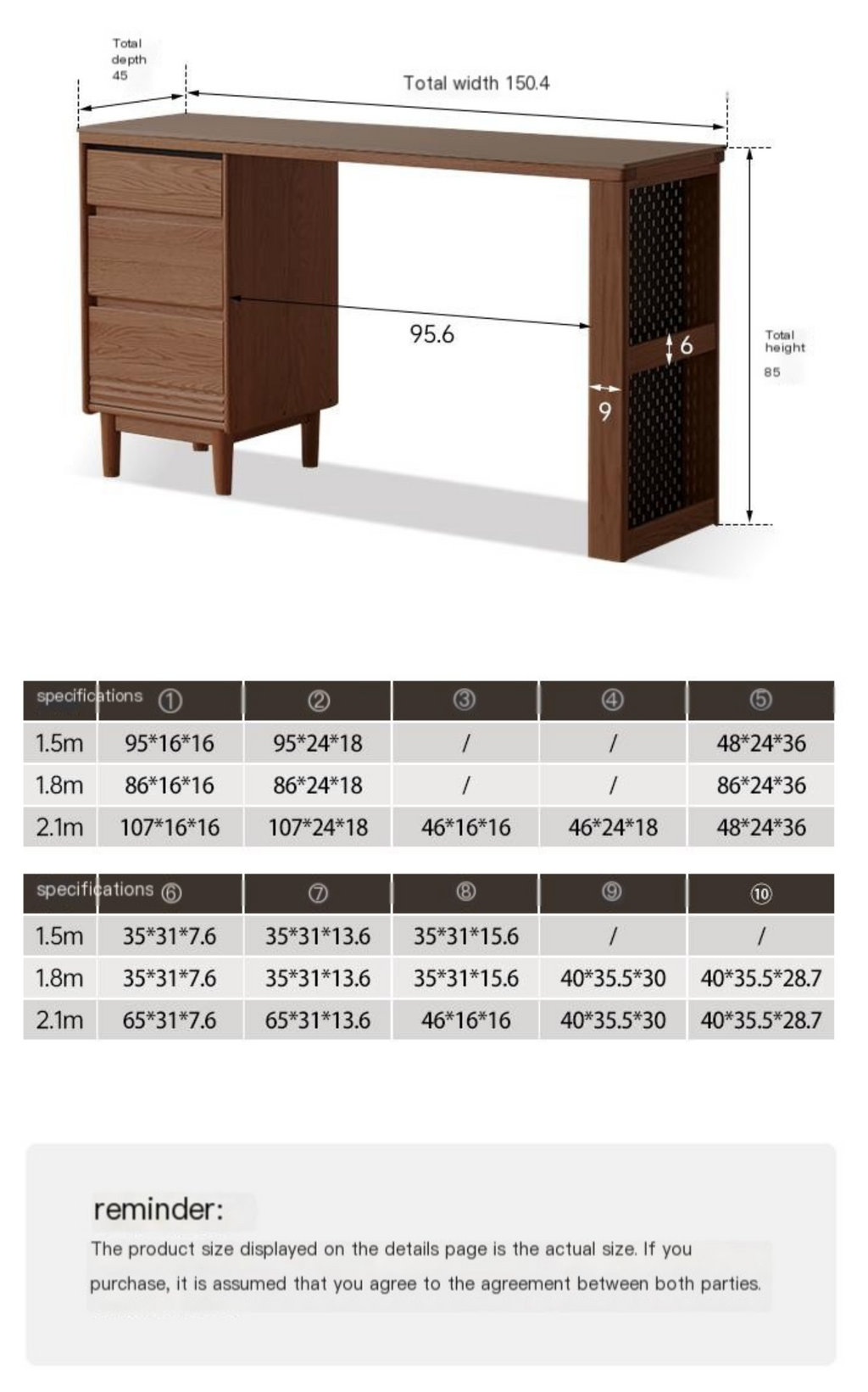Black Walnut, Oak Solid Wood Light Luxury Style Rock Plate Storage Cabinet