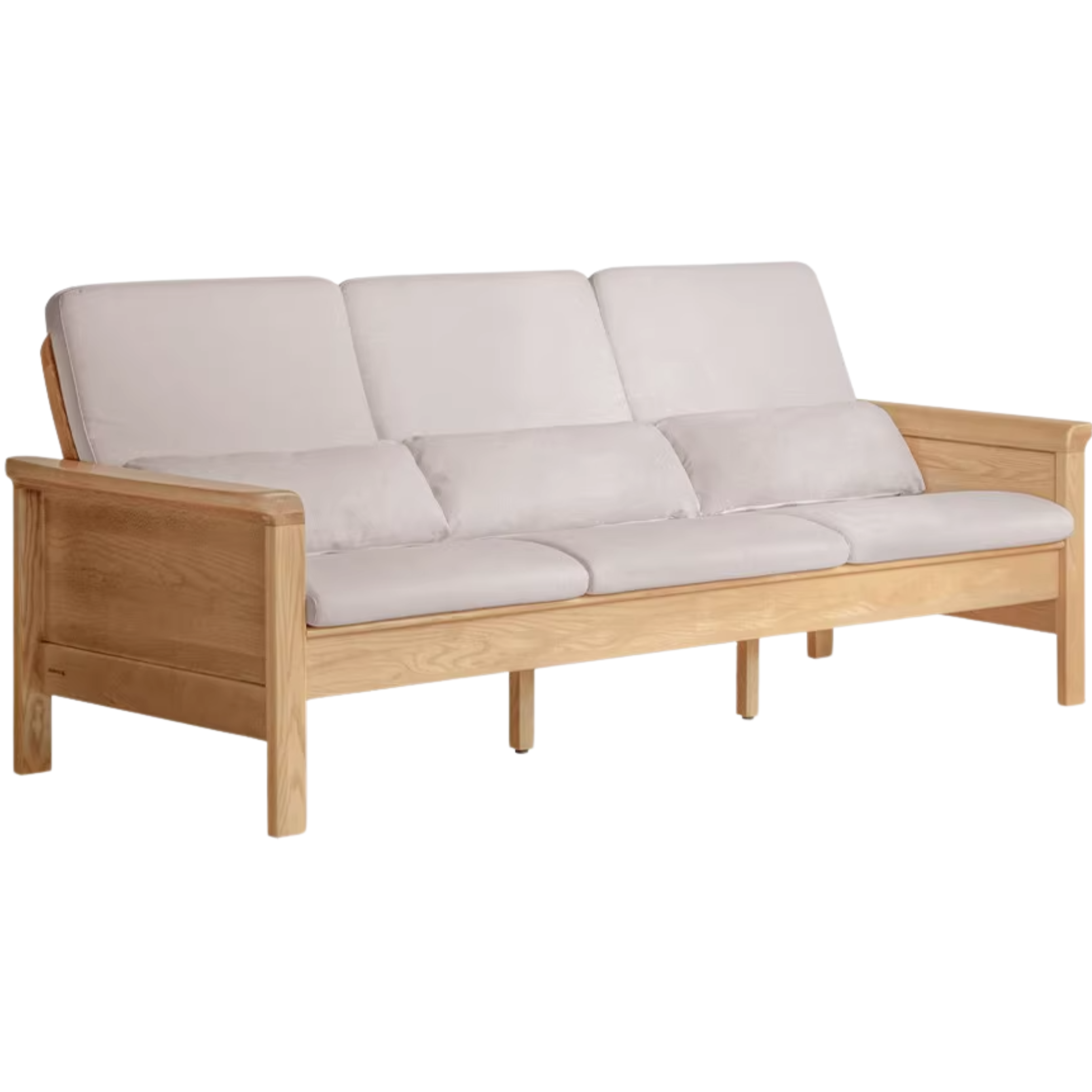Ash Solid Wood Dual-purpose Fabric Sofa.