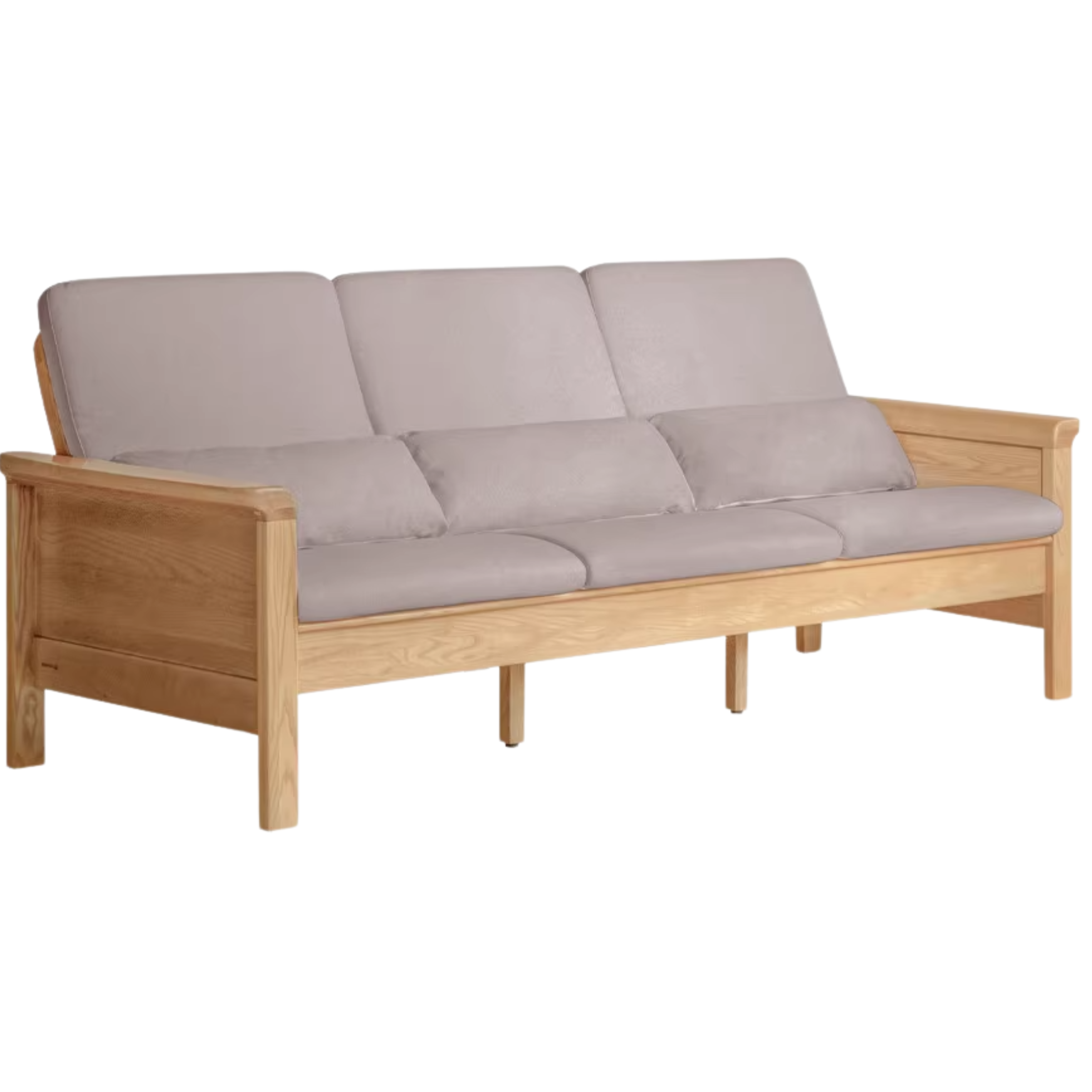 Ash Solid Wood Dual-purpose Fabric Sofa.