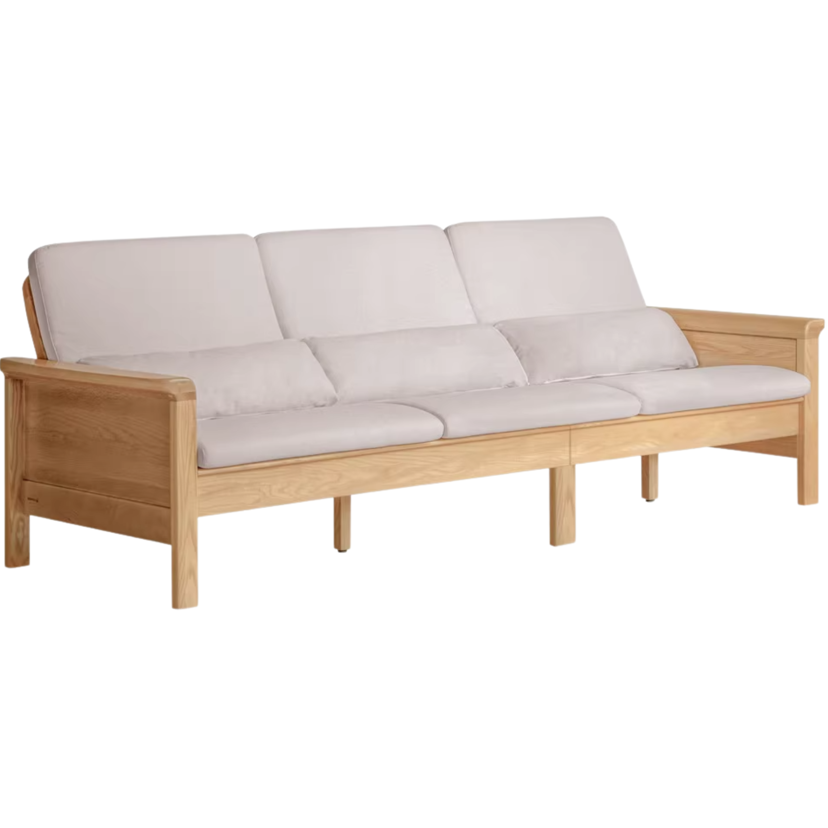 Ash Solid Wood Dual-purpose Fabric Sofa.