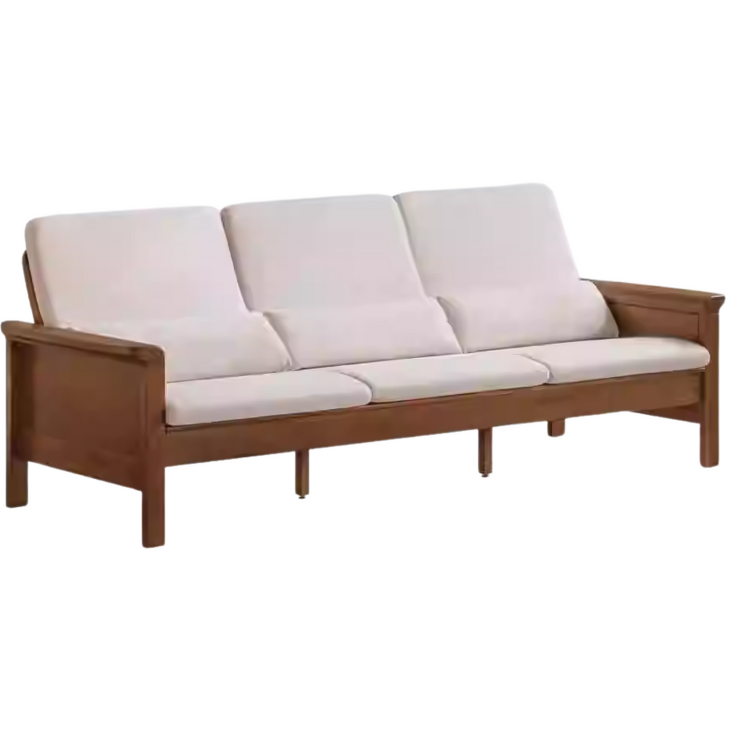 Ash Solid Wood Dual-purpose Fabric Sofa.