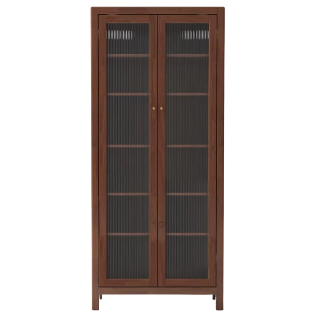 Solid Rubberwood, Oak Solid Wood Modern Bookcase