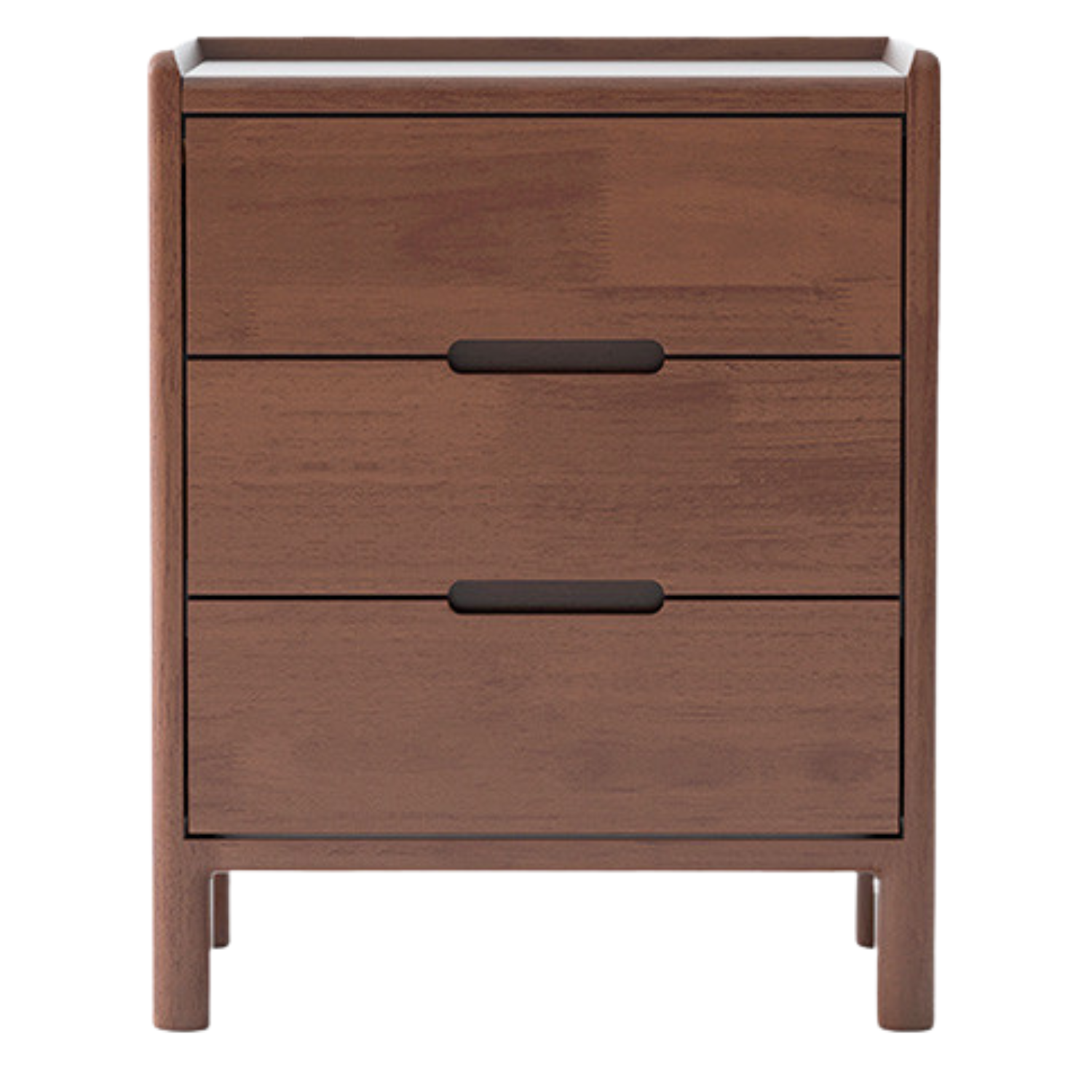Rubberwood, Oak Solid Wood Simple Modern Style Nightstand