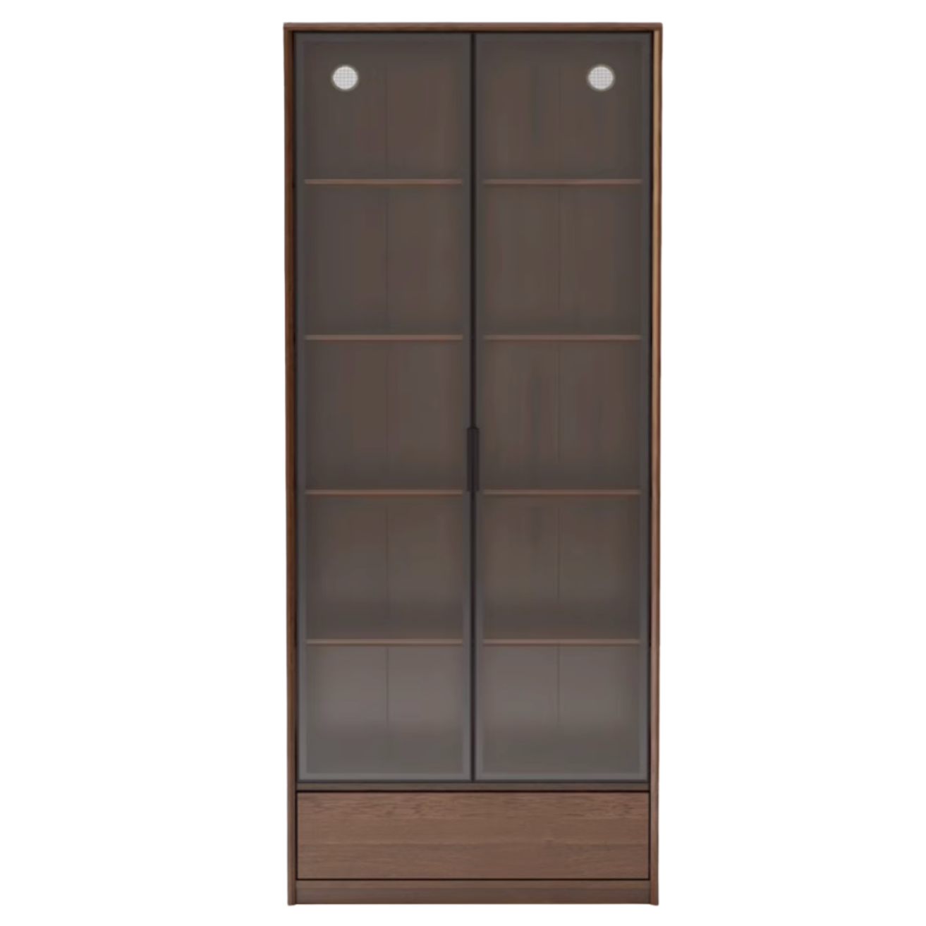 Black Walnut, Golden Sandalwood Solid Wood Bookshelf