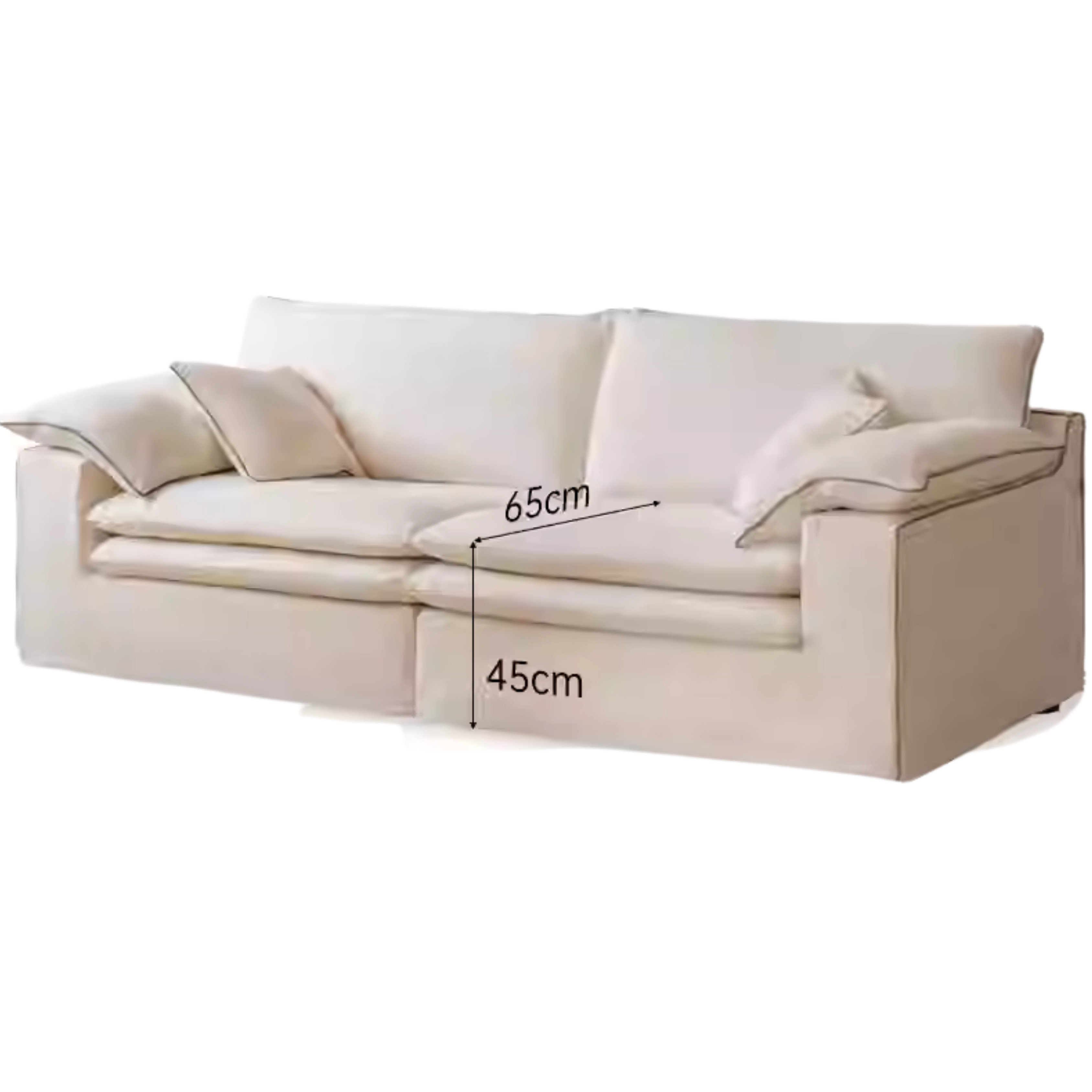 Cotton and Linen Sofa Wabi Sabi Style