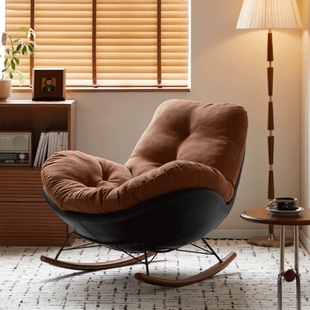 Fabric Retro Rocking Chair