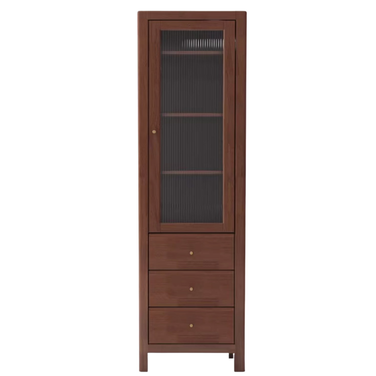 Solid Rubberwood, Oak Solid Wood Modern Bookcase