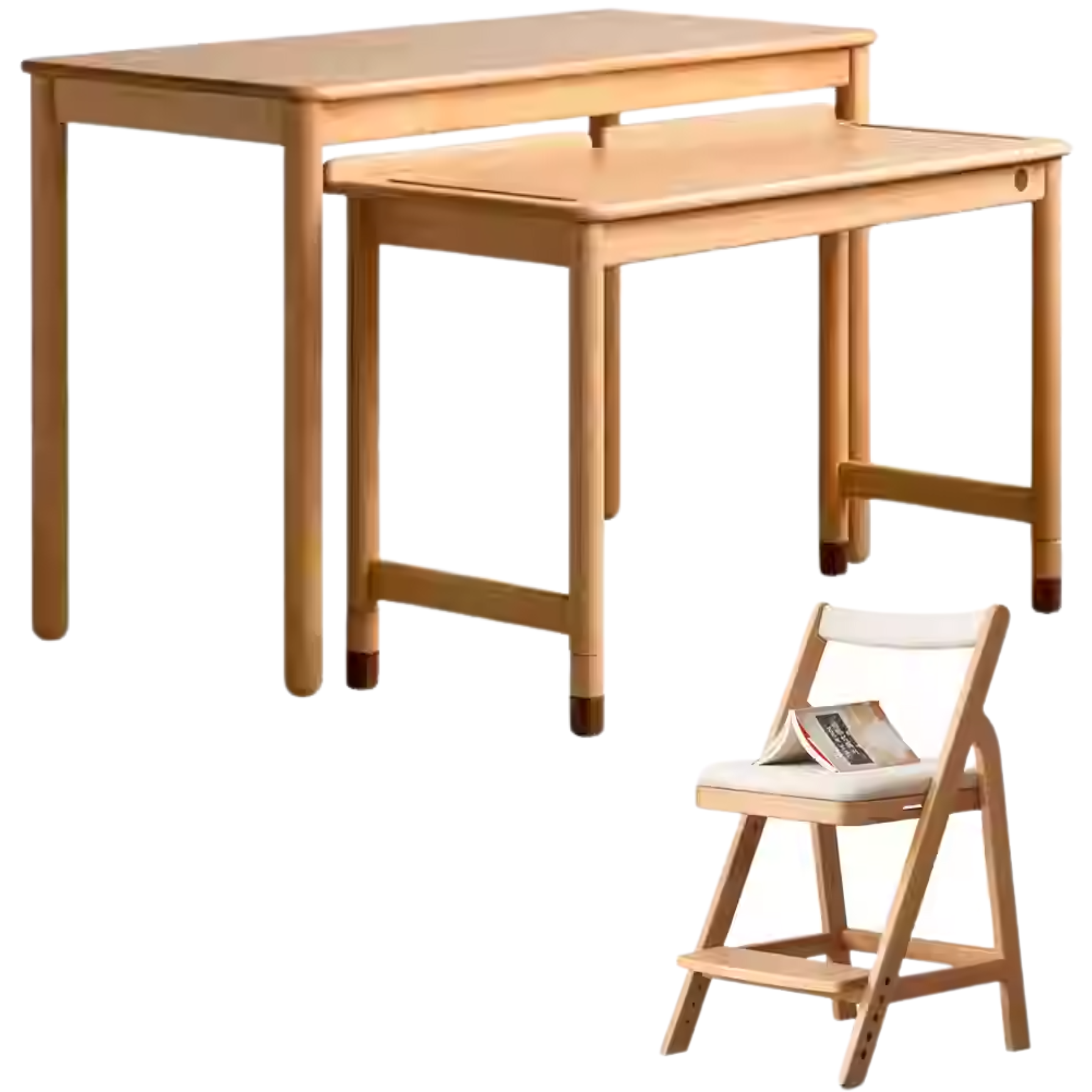 Beech Solid Wood Children's Learning Desk.