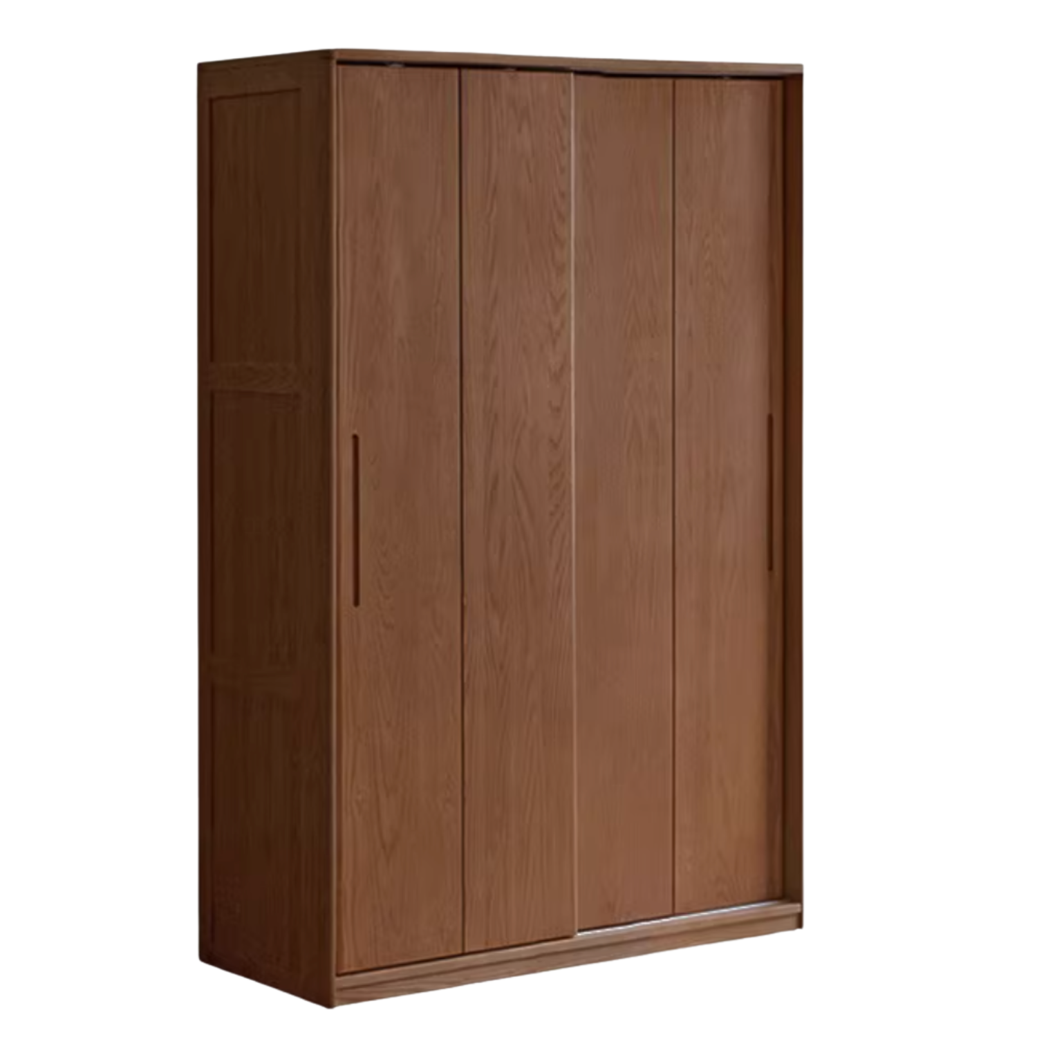 Oak, Ash Solid Wood Wardrobe With Sliding Doors.