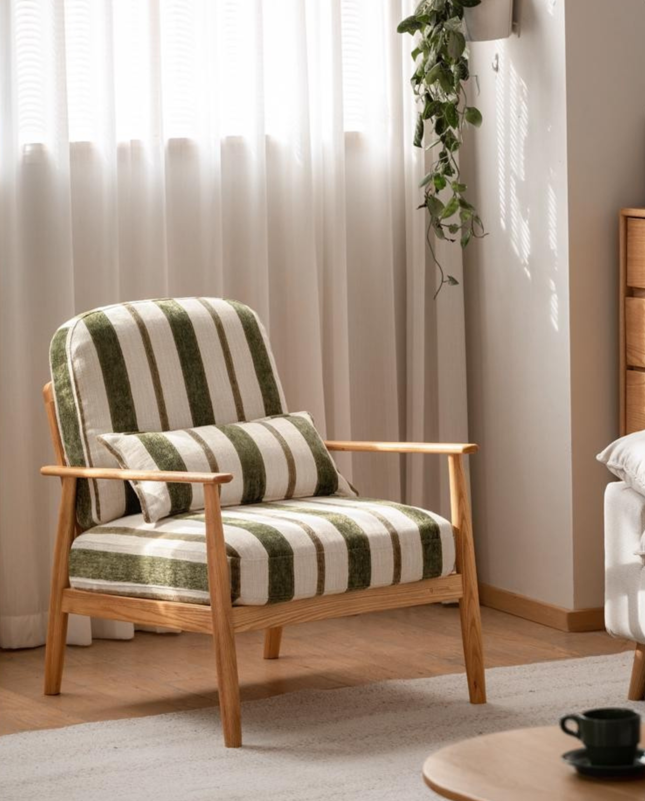 Oak Solid Wood Sofa Chair