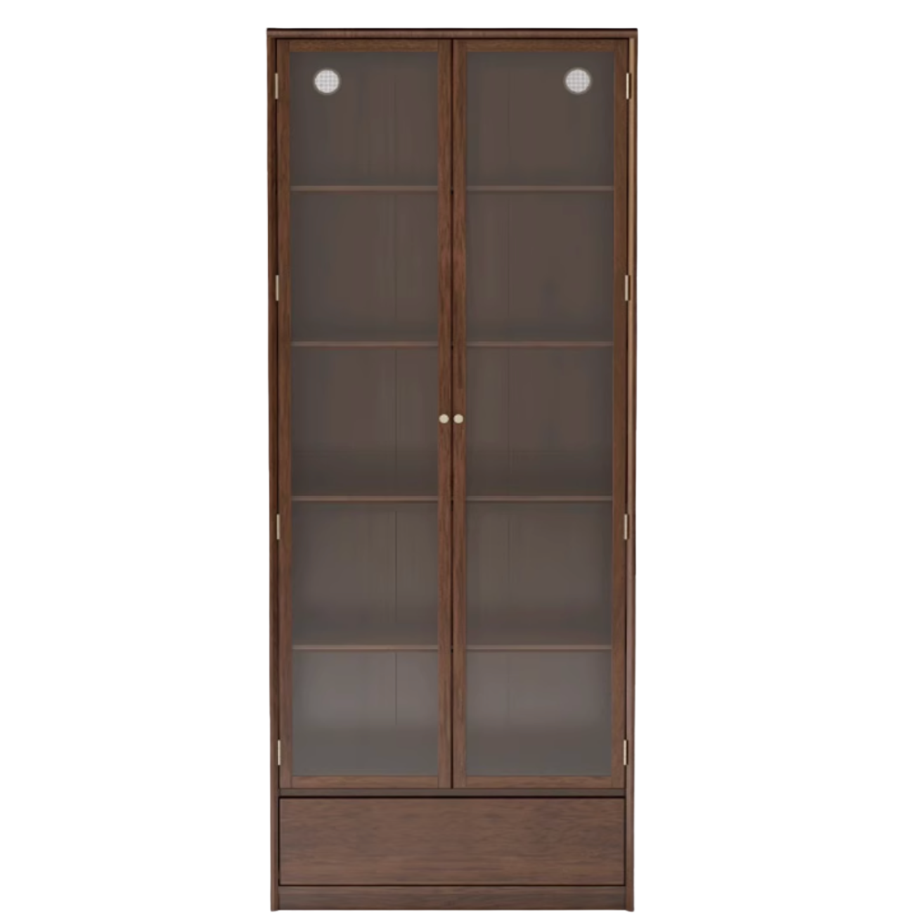 Black Walnut, Golden Sandalwood Solid Wood Bookshelf