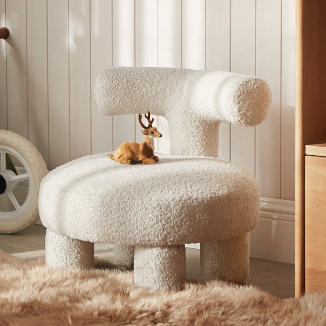 Lamb Velvet Kids Single Chair