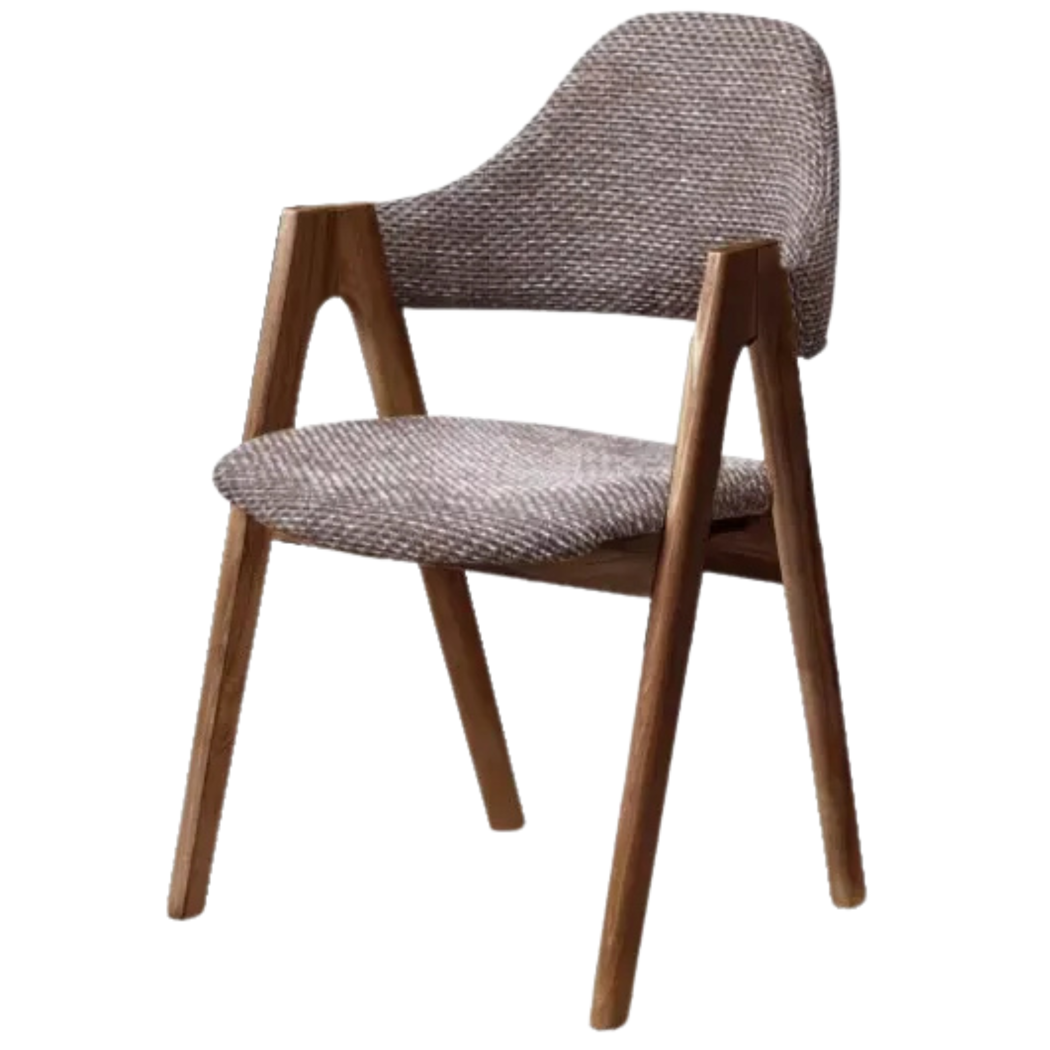 2 pcs Black Walnut Solid Wood, Organic Leather, Armchair