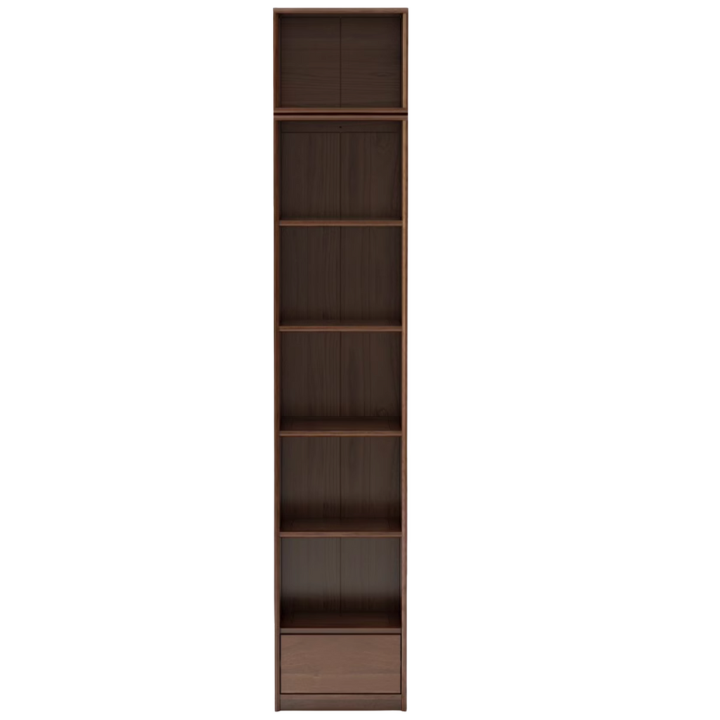 Black Walnut, Golden Sandalwood Solid Wood Bookshelf