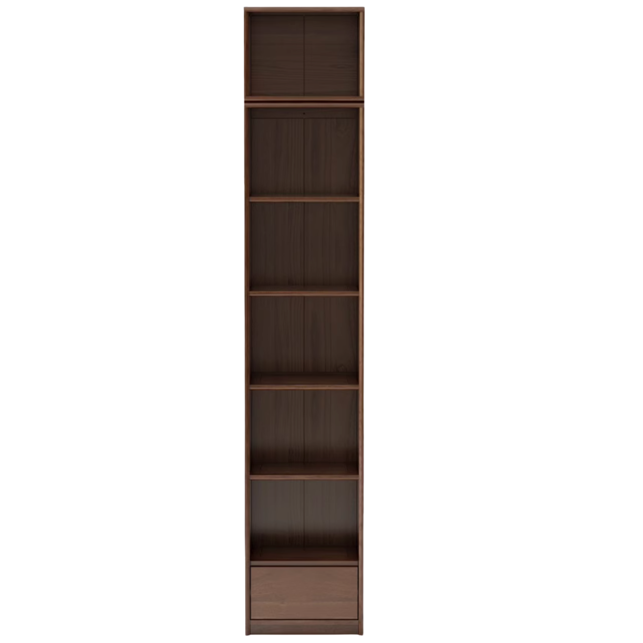 Black Walnut, Golden Sandalwood Solid Wood Bookshelf