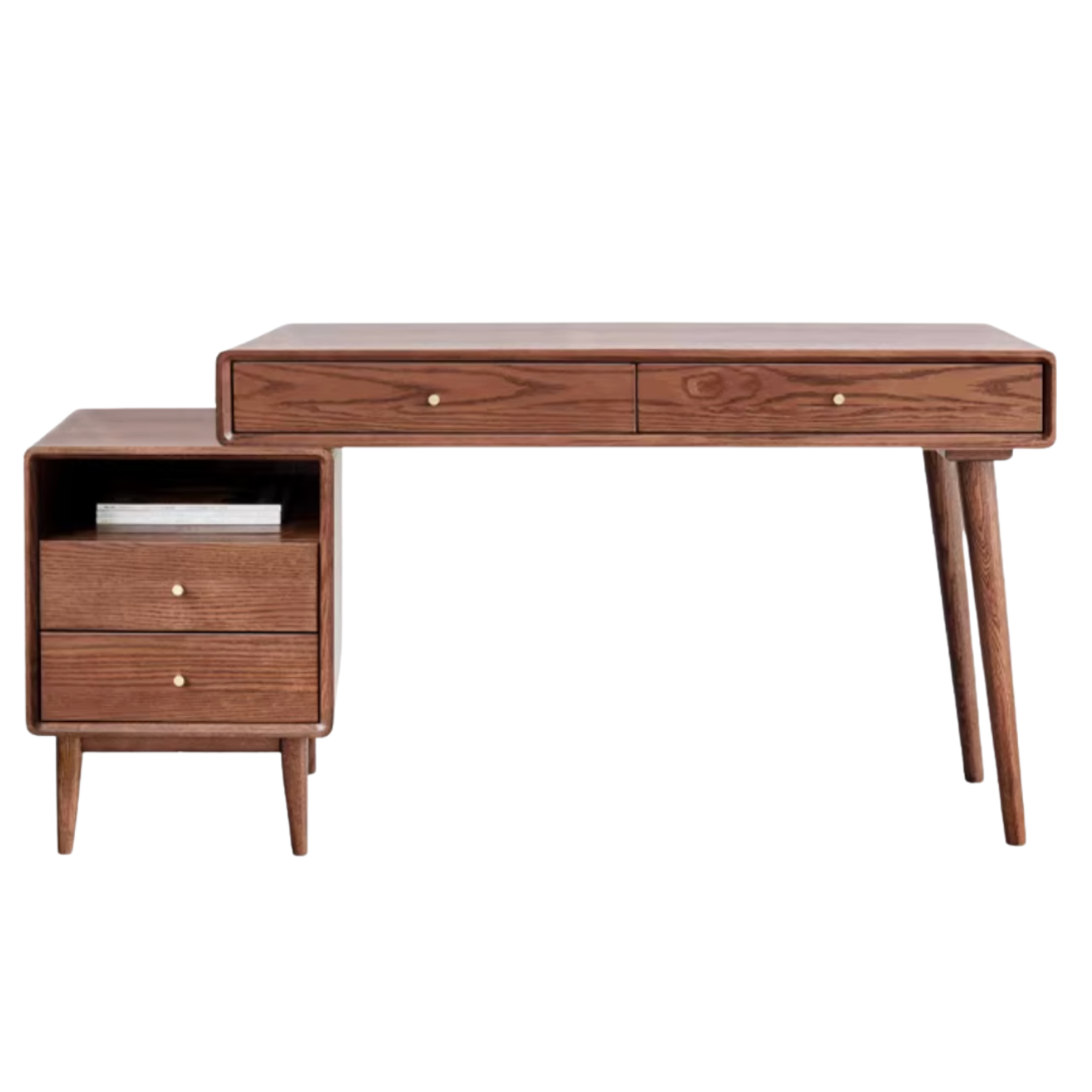 Oak Solid Wood Office Desk Combination