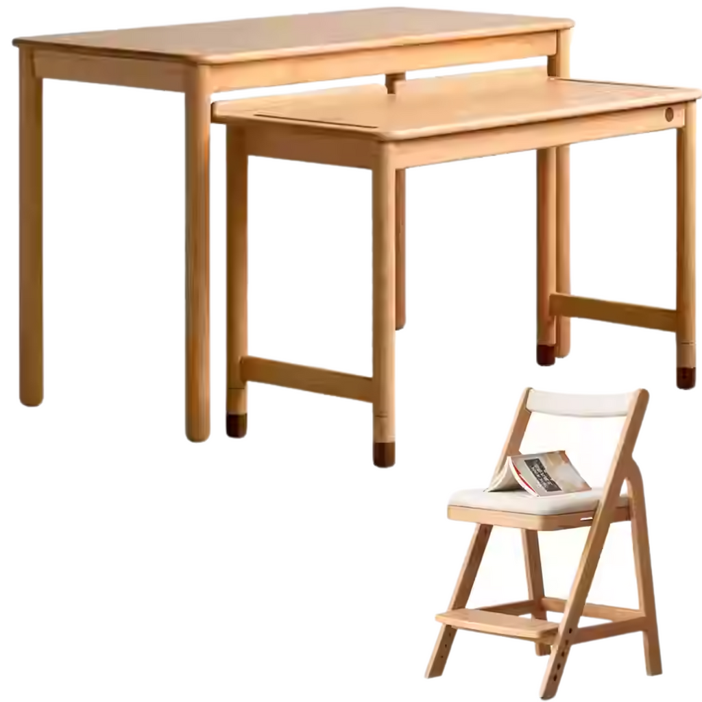 Beech Solid Wood Children's Learning Desk.