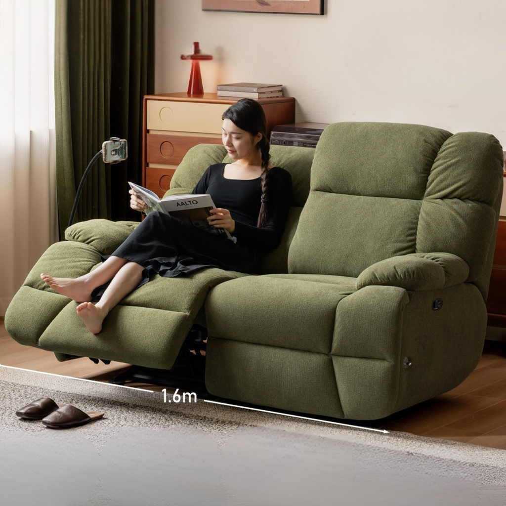 Fabric Reclining and Rocking Double Leisure Chair