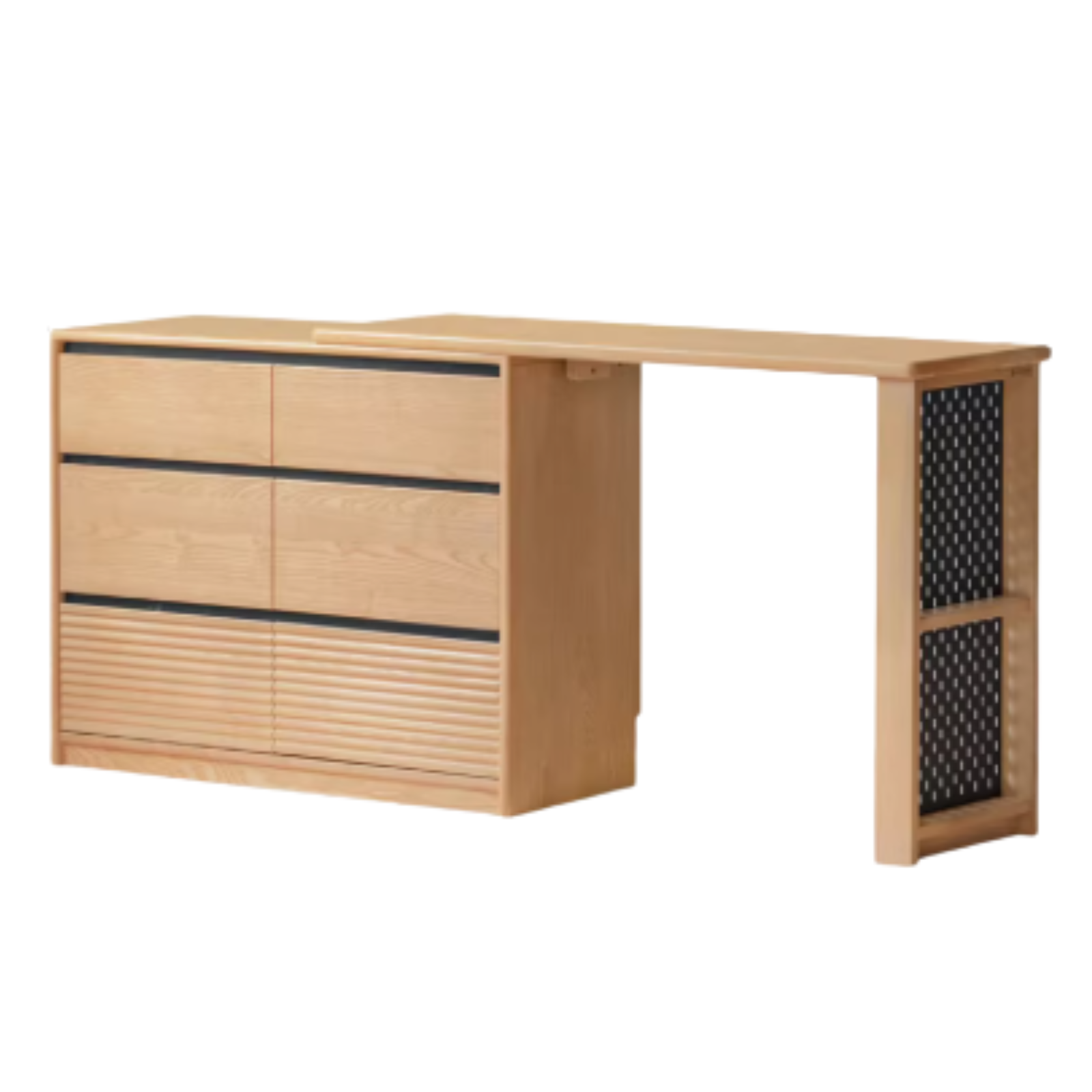 Ash Solid Wood Modern Multi-function Dressing Table