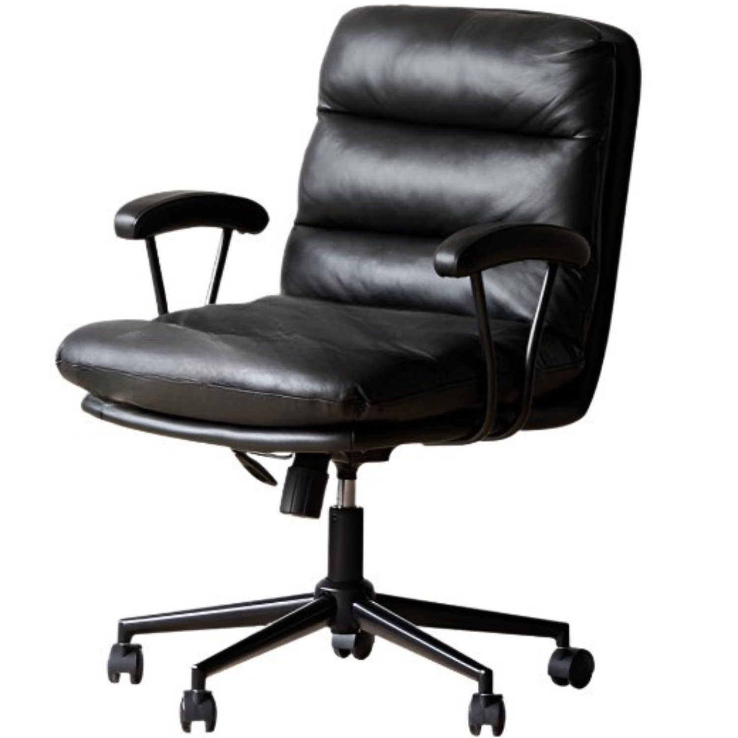 Leather Soft Rotating Office Armchair