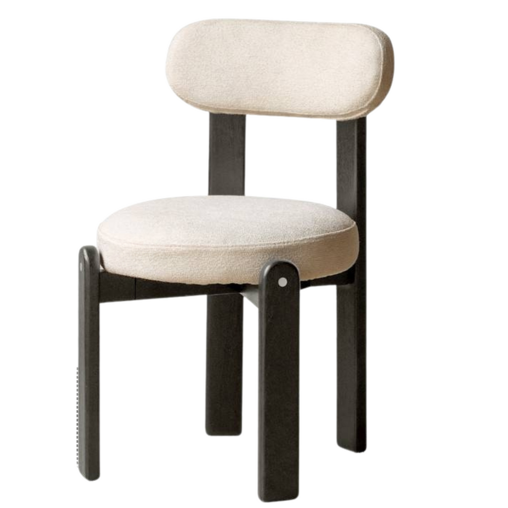 Black Walnut, Cherry, Beech, Solid Rubberwood Retro Style Dining Chair