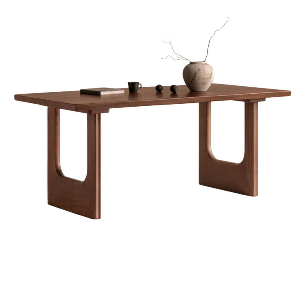 Black Walnut Solid Wood Wabi Sabi Style Large Board Dining Table