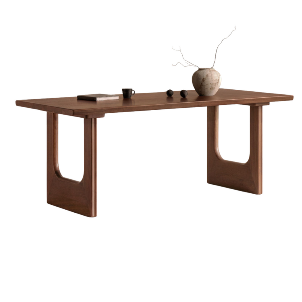 Black Walnut Solid Wood Wabi Sabi Style Large Board Dining Table