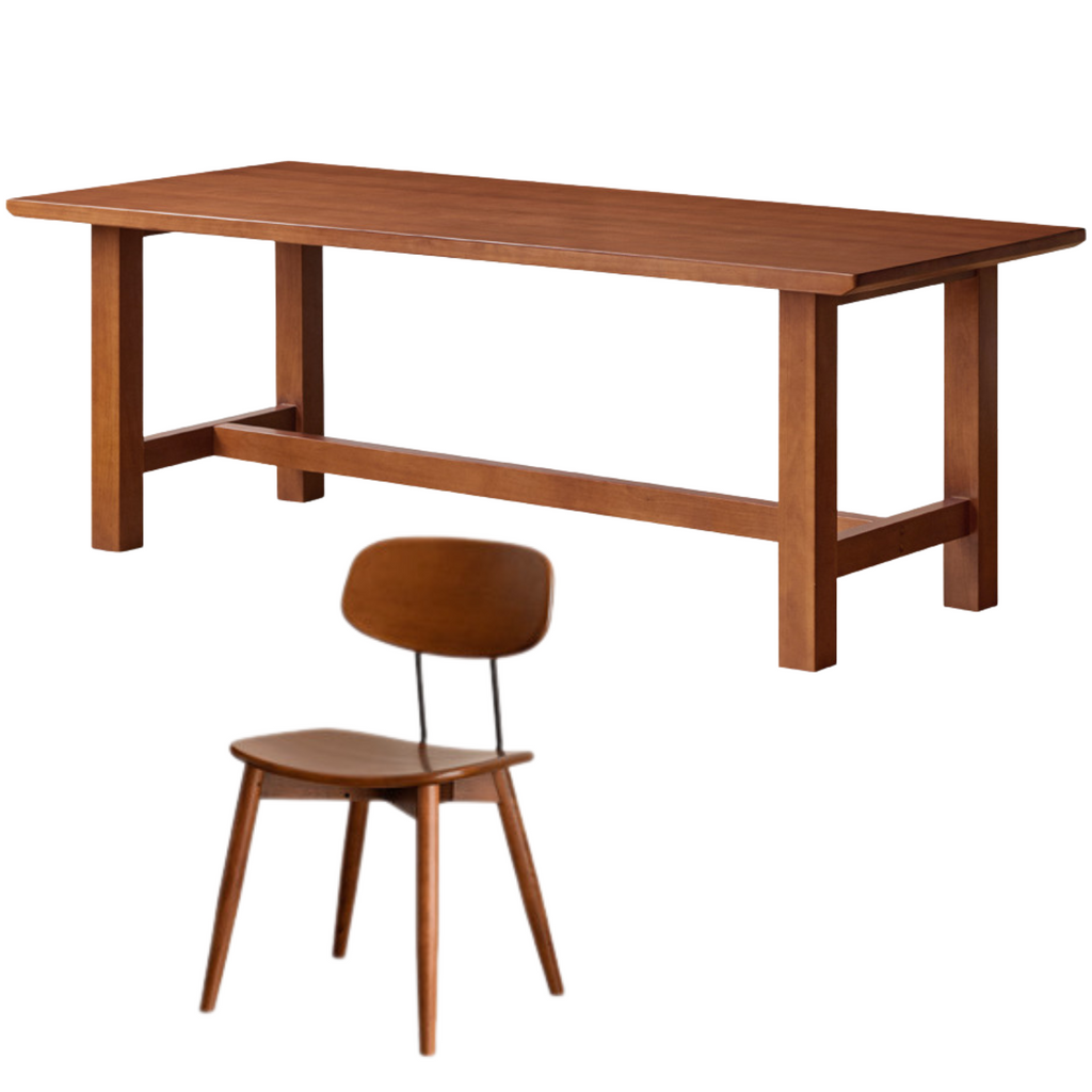 Poplar Solid Wood Mid Ancient Style Dining Table