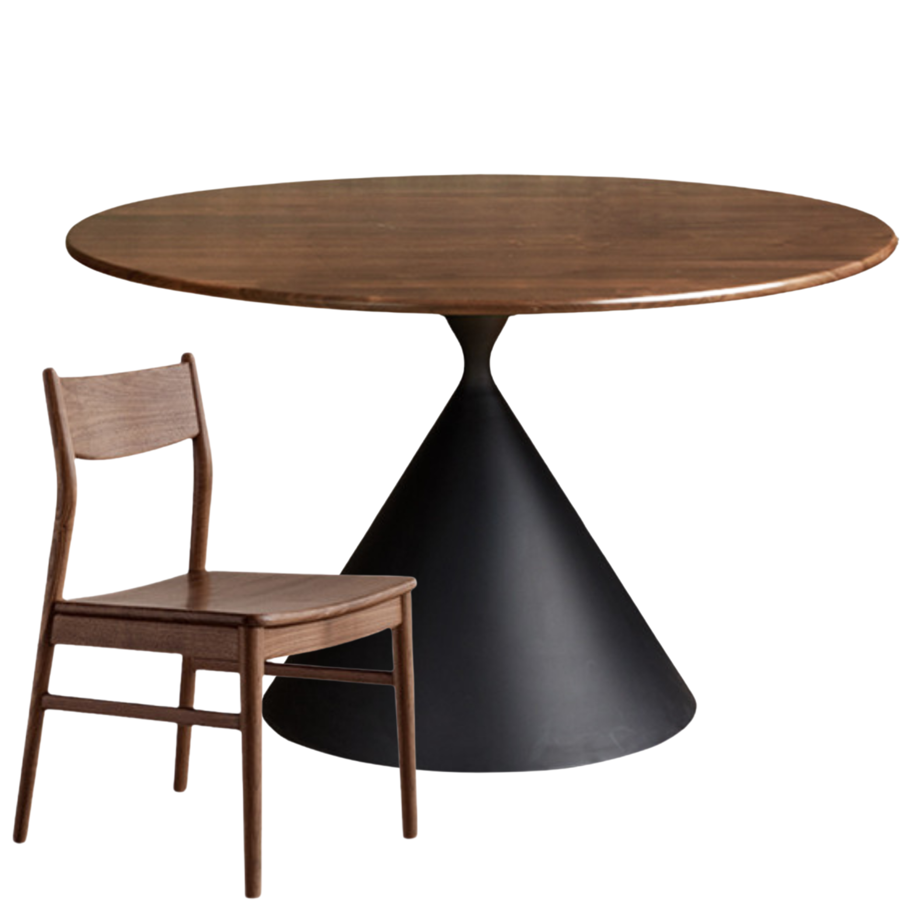 Black Walnut Solid Wood Light Luxury Style Dining Table