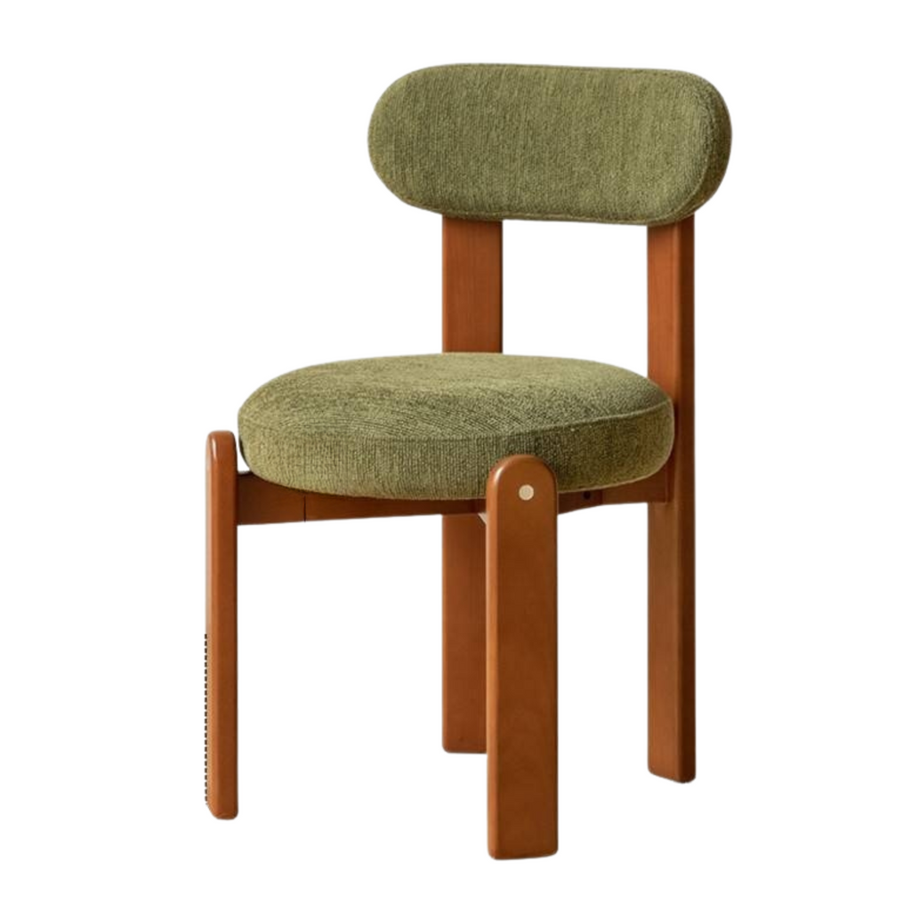 Black Walnut, Cherry, Beech, Solid Rubberwood Retro Style Dining Chair