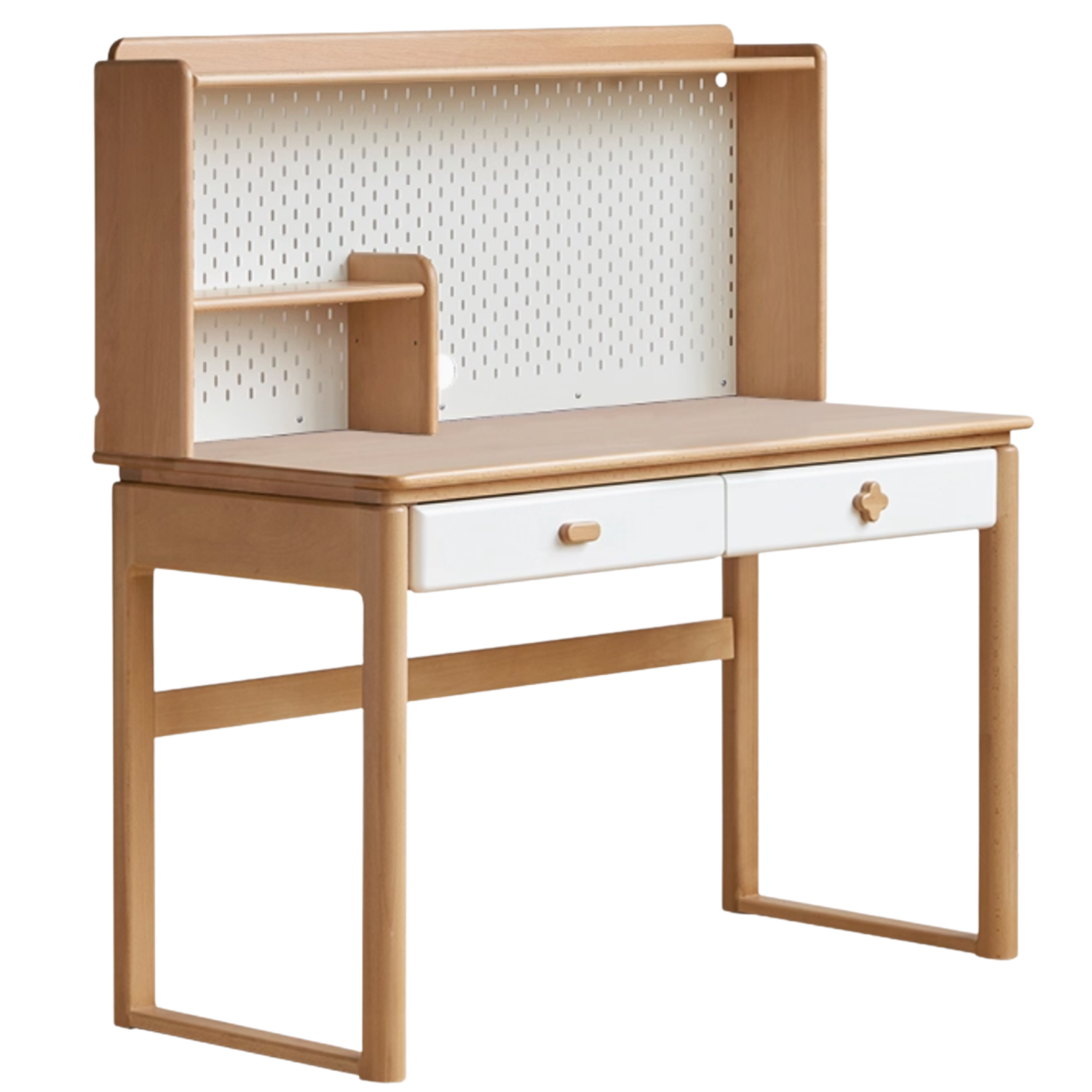 Beech Solid Wood Kids Learning Desk with Eye Protection Lamp