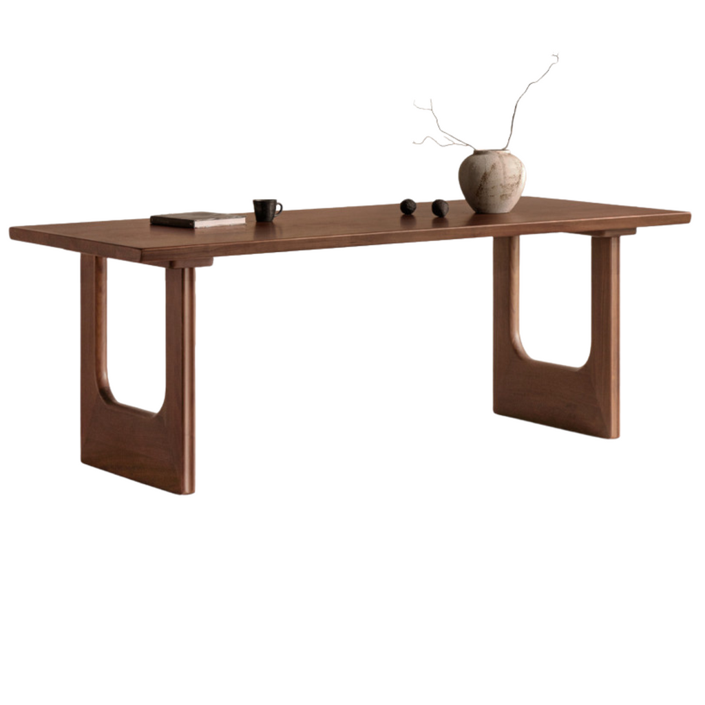 Black Walnut Solid Wood Wabi Sabi Style Large Board Dining Table