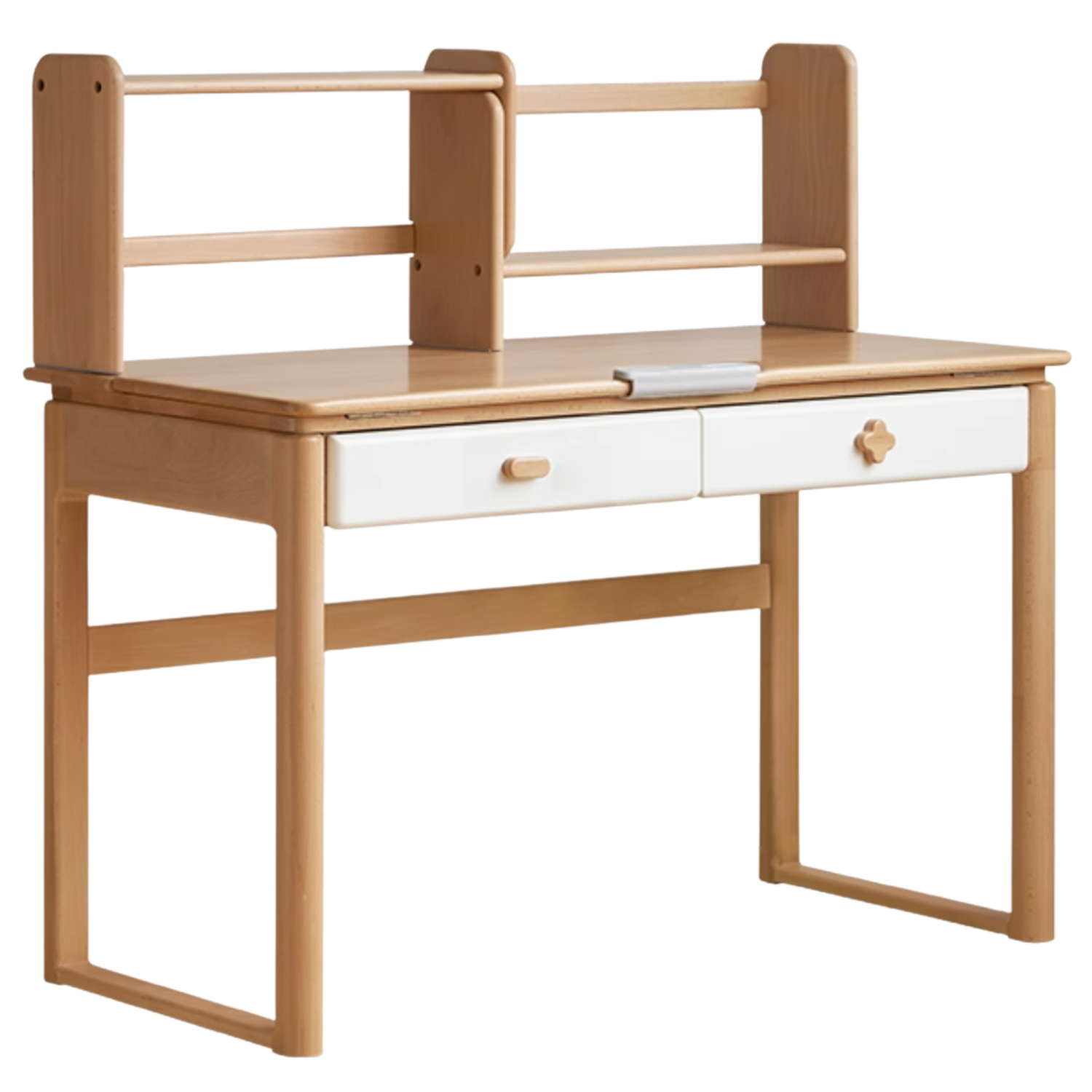Beech Solid Wood Kids Learning Desk with Eye Protection Lamp