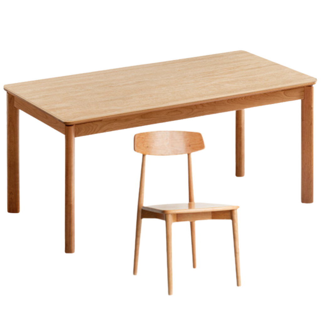 Cherry Solid Wood Rock Board Dining Table