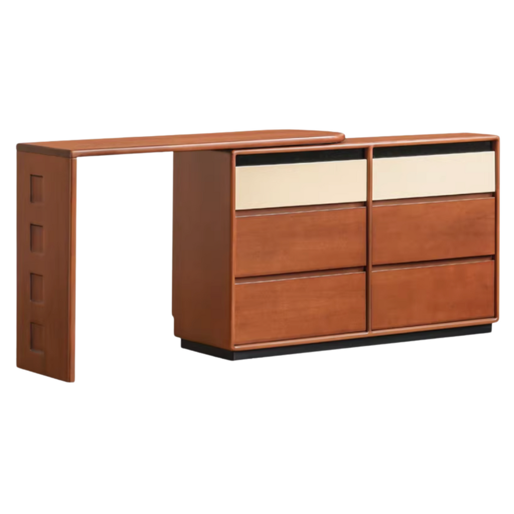 Poplar Solid Wood Bauhaus Style Dressing Table