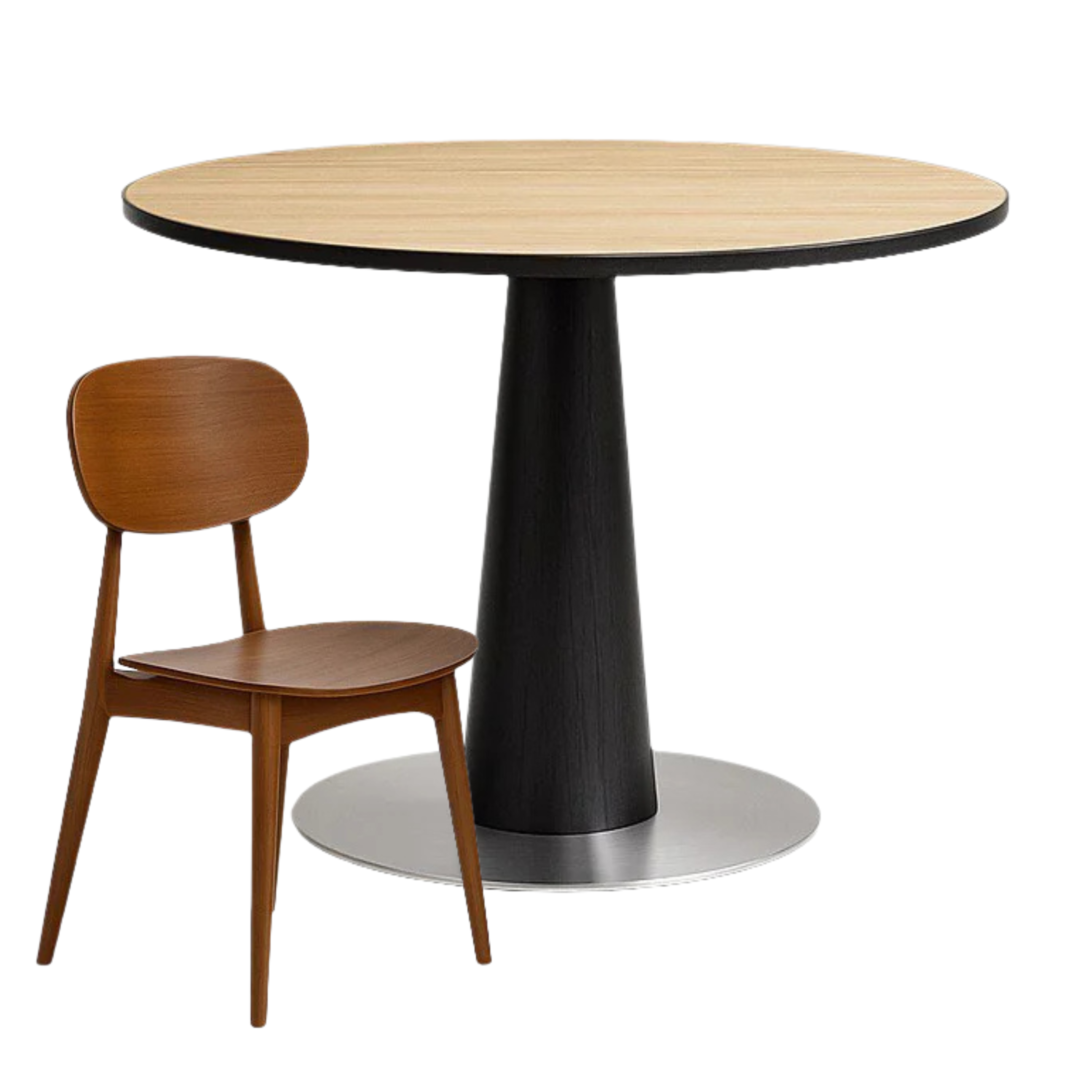 Oak Solid Wood Bauhaus Rock Plate Dining Table