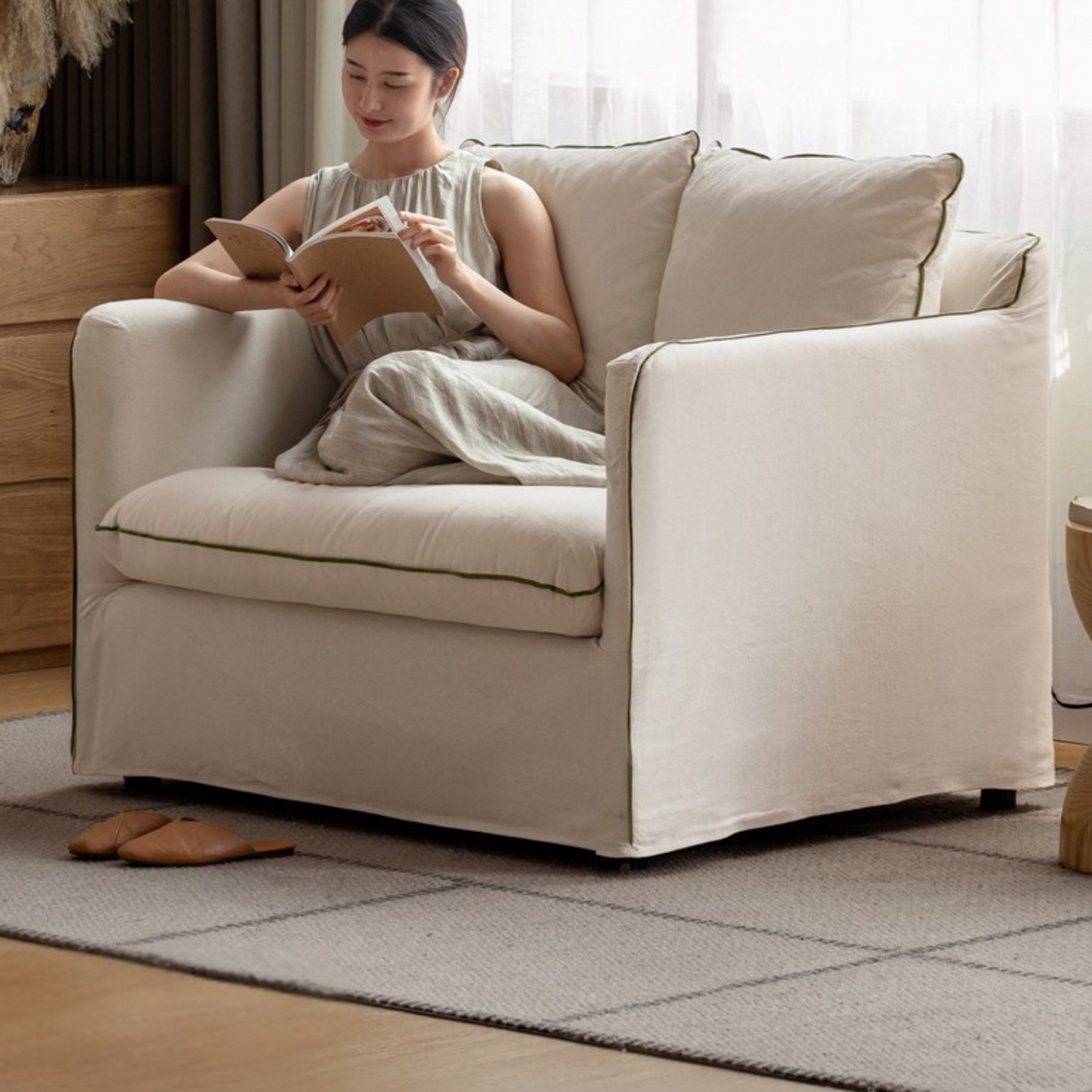 Fabric Wabi Sabi Style Washable Armchair