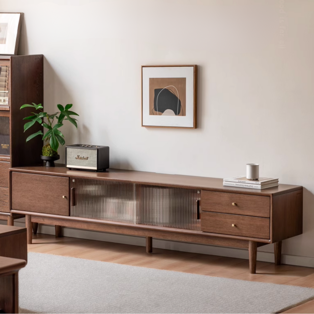 Teak Solid Wood Modern TV Stand